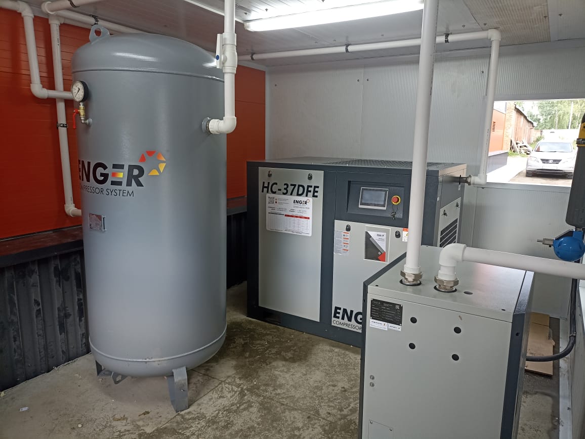 Винтовой компрессор Enger HC-37DFE 8 для ООО "Мороз"